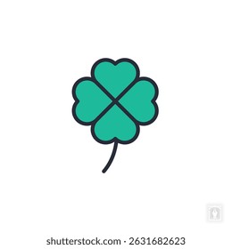 leaf clover icon. leaf clover Symbol sign for mobile concept and web design. Vector icon, Logo illustration, Vector graphics