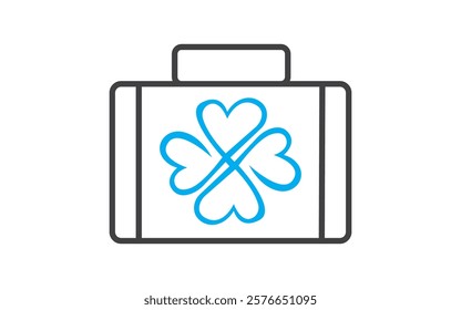 leaf clover icon vector design template simple  logo design