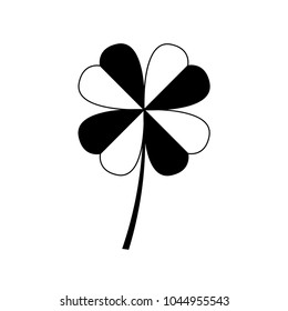 leaf clover icon vector isolated on white background