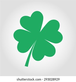 Leaf clover isolated background.