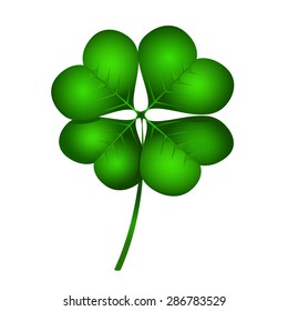 Leaf clover isolated on white
