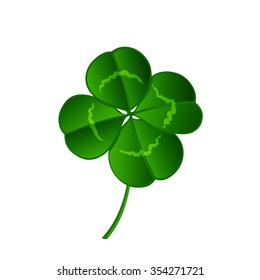 leaf clover isolated on white background