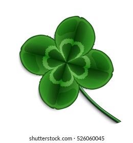 Leaf clover isolated on white background