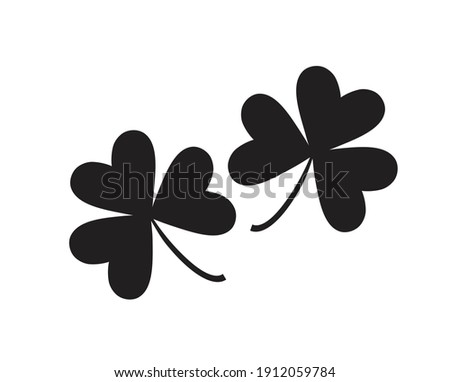 leaf clover isolated on white, vector illustration for St. Patrick's day
