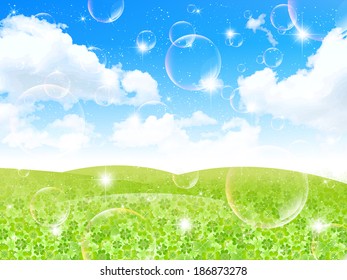 Leaf clover landscape