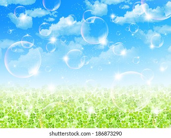 Leaf clover landscape