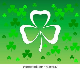 leaf clover on green background trefoils