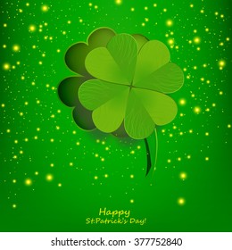 Leaf clover. Saint Patrick's Day vector illustration design.
