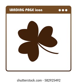 Leaf clover sign. Ecology concept, icon for the landing page