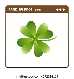 Leaf clover sign. Ecology concept, landing page icon