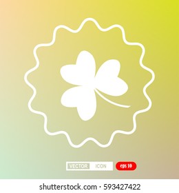 Leaf clover sign. Ecology concept, icon, vector