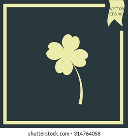 leaf clover sign icon