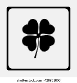 Leaf clover sign icon.