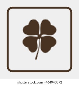 Leaf clover sign icon.