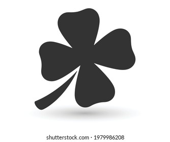 Leaf clover sign icon. Ecology concept. Flat design style.