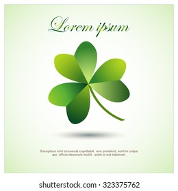 Leaf clover sign icon. Ecology concept. Flat design style.