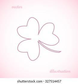 Leaf clover sign icon. Ecology concept. Flat design style.