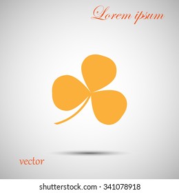 Leaf clover sign icon. Ecology concept. Flat design style.