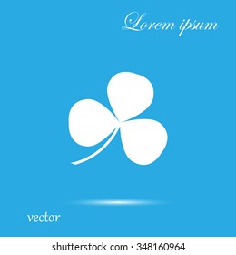 Leaf clover sign icon. Ecology concept. Flat design style.