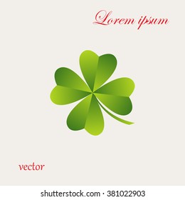 Leaf clover sign icon. Ecology concept. Flat design style.