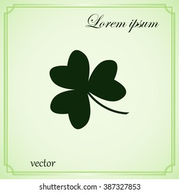 Leaf clover sign icon. Ecology concept. Flat design style.