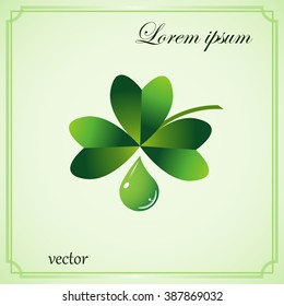 Leaf clover sign icon. Ecology concept. Flat design style.