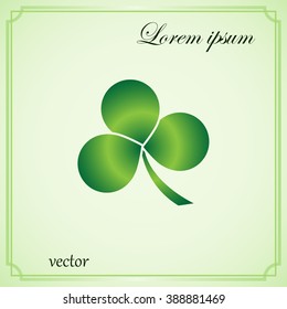 Leaf clover sign icon. Ecology concept. Flat design style.