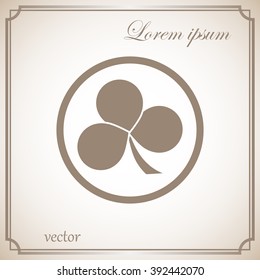 Leaf clover sign icon. Ecology concept. Flat design style.