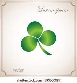 Leaf clover sign icon. Ecology concept. Flat design style.