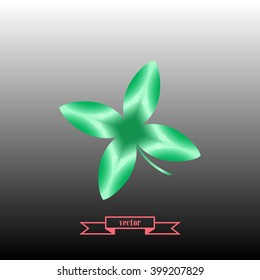 Leaf clover sign icon. Ecology concept. Flat design style.