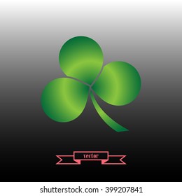 Leaf clover sign icon. Ecology concept. Flat design style.