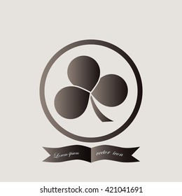 Leaf clover sign icon. Ecology concept. Flat design style.