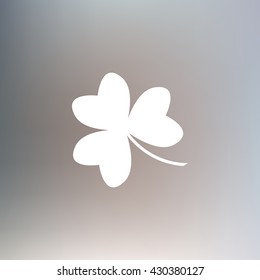 Leaf clover sign icon. Ecology concept. Flat design style.