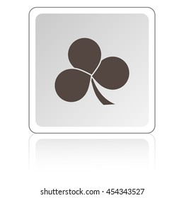 Leaf clover sign icon. Ecology concept. Flat design style.