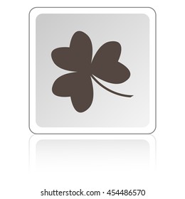 Leaf clover sign icon. Ecology concept. Flat design style.