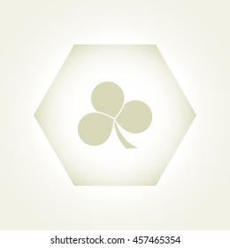 Leaf clover sign icon. Ecology concept. Flat design style.