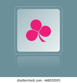 Leaf clover sign icon. Ecology concept. Flat design style.
