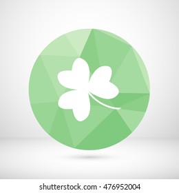Leaf clover sign icon. Ecology concept. Flat design style.