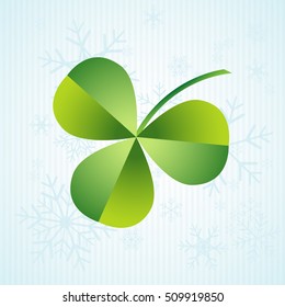 Leaf clover sign icon. Ecology concept. Flat design style.