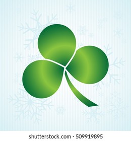 Leaf clover sign icon. Ecology concept. Flat design style.