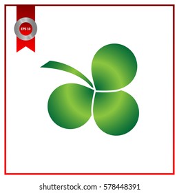 Leaf clover sign icon. Ecology concept.
