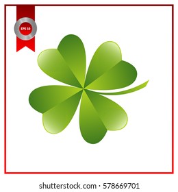 Leaf clover sign icon. Ecology concept. 