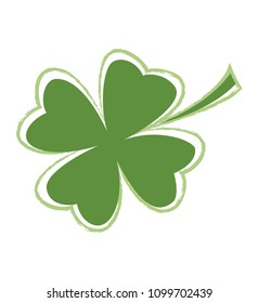 Leaf clover sign icon. Saint patrick symbol. Ecology concept. Vector illustration.