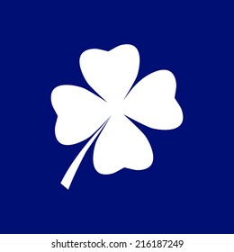 Leaf clover sign icon. Saint patrick symbol. Ecology concept. Flat design style.