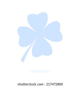 Leaf clover sign icon. Saint Patrick symbol. Ecology concept. Flat design style.
