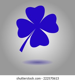 Leaf clover sign icon. Saint patrick symbol. Ecology concept. Flat design style.