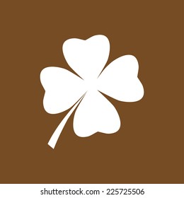 Leaf clover sign icon. Saint patrick symbol. Ecology concept. Flat design style.