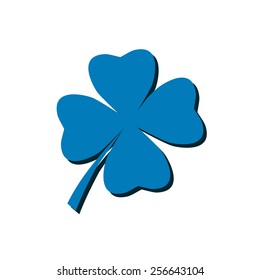 Leaf clover sign icon. Saint patrick symbol. Ecology concept. Flat design style.