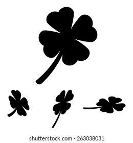 Leaf clover sign icon. Saint patrick symbol. Ecology concept. Isometric design style.