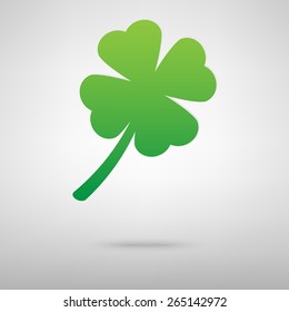 Leaf clover sign icon. Saint patrick symbol.